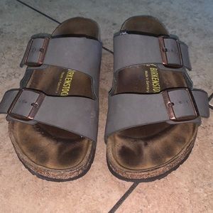 Birkenstocks leather slides!